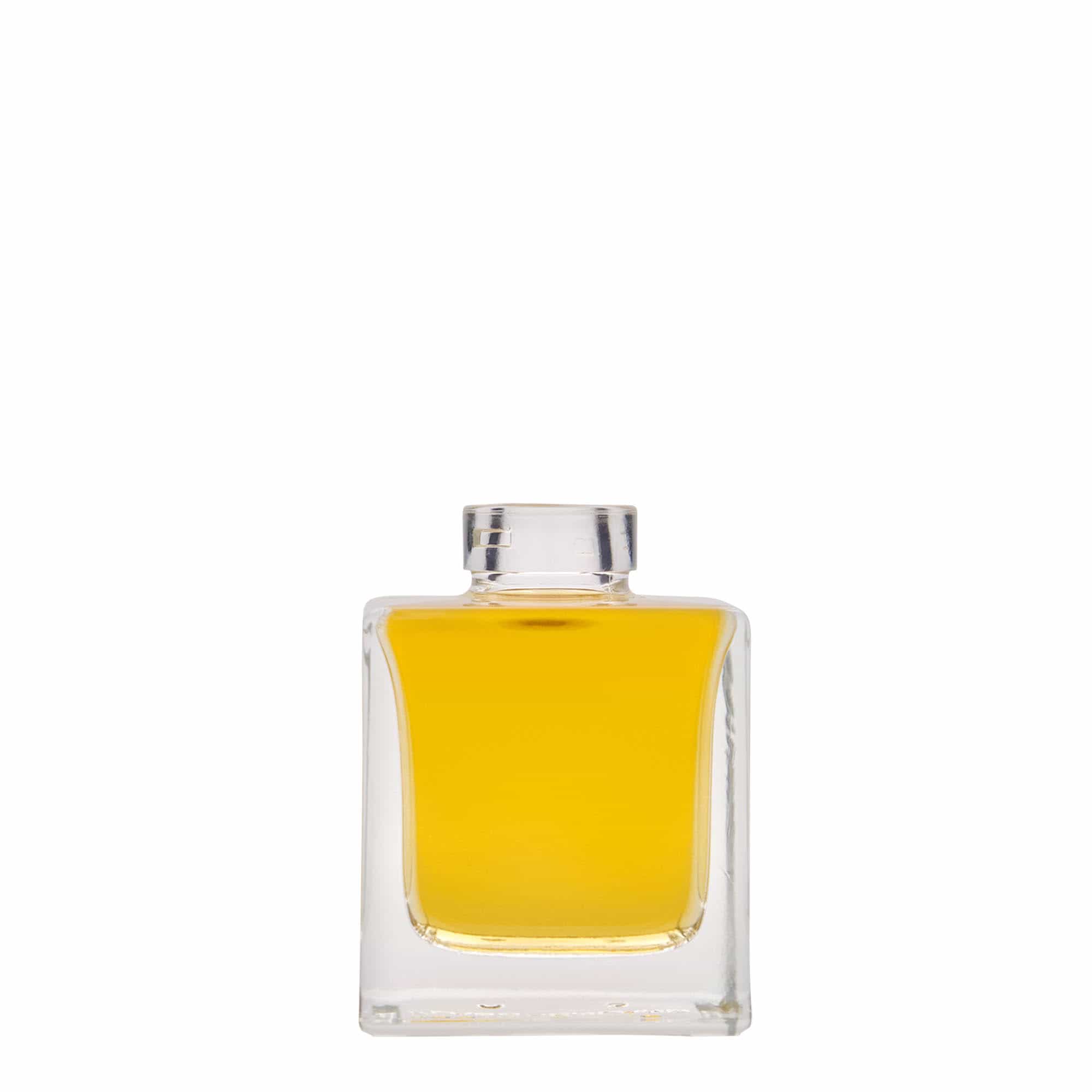 100 ml glassflaske 'Cube', firkantet, åpning: kork
