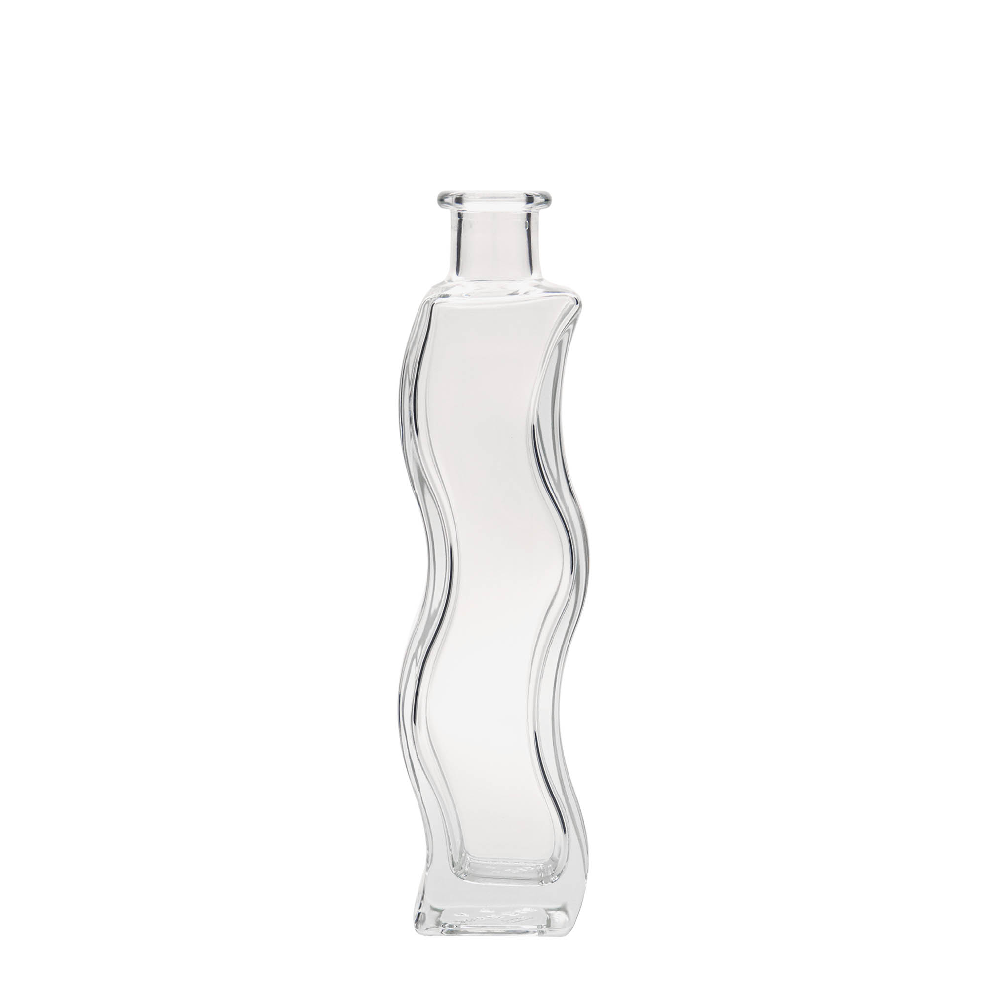 200 ml glassflaske 'Welle', firkantet, åpning: kork 200 ml glassflaske 'Welle', firkantet, åpning: kork