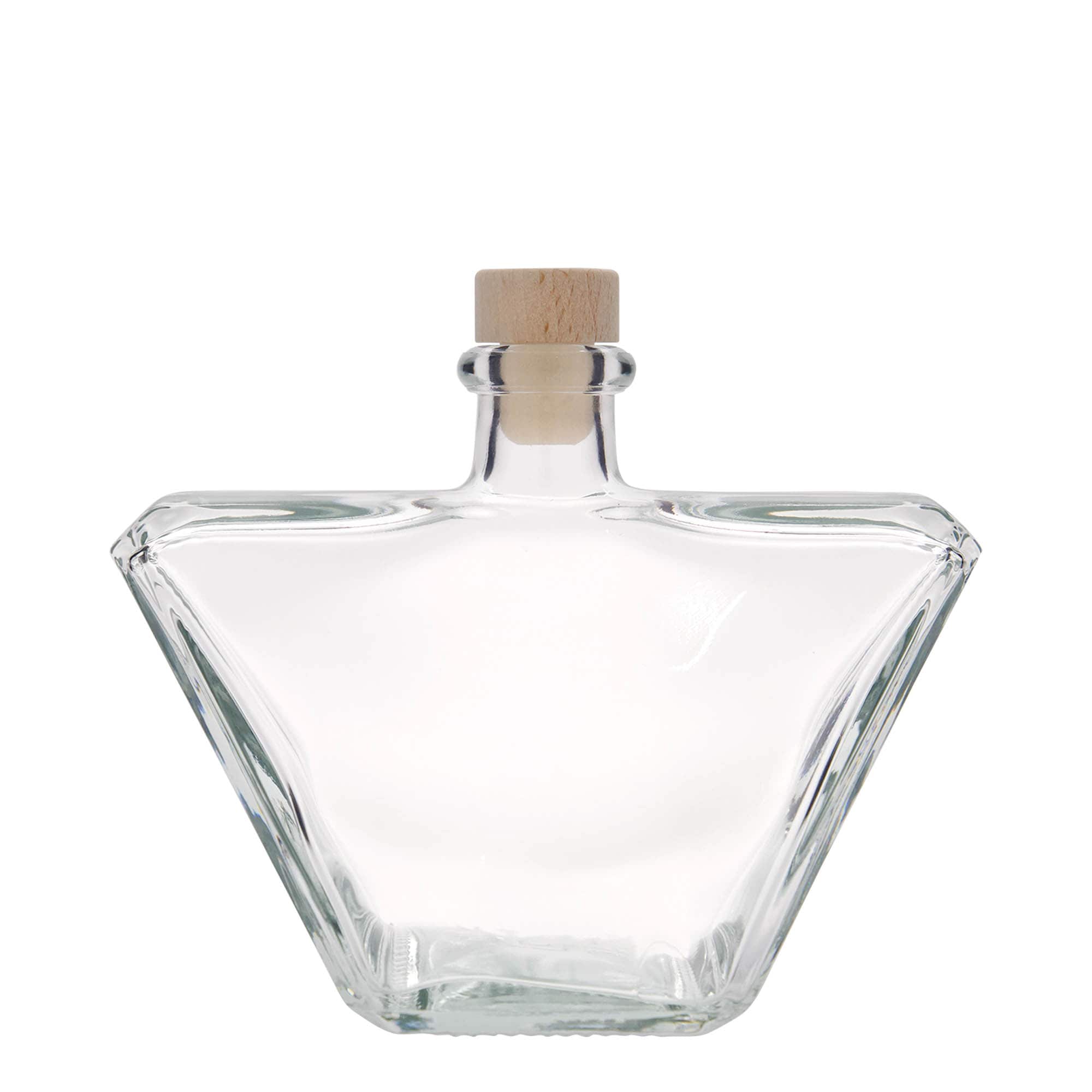 500 ml glassflaske "Charly', firkantet, åpning: Kork
