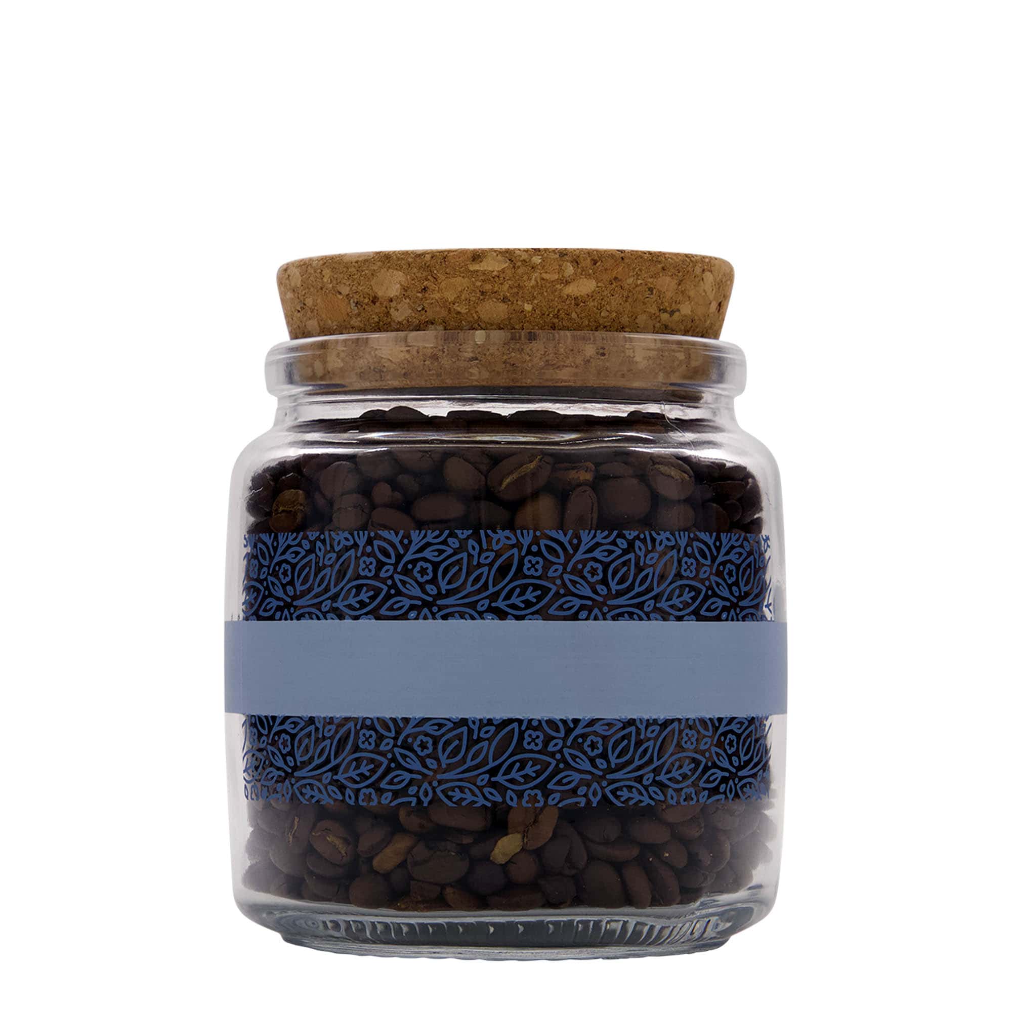 750 ml korkglass 'Giara', motiv: Naturalmente blu, åpning: kork