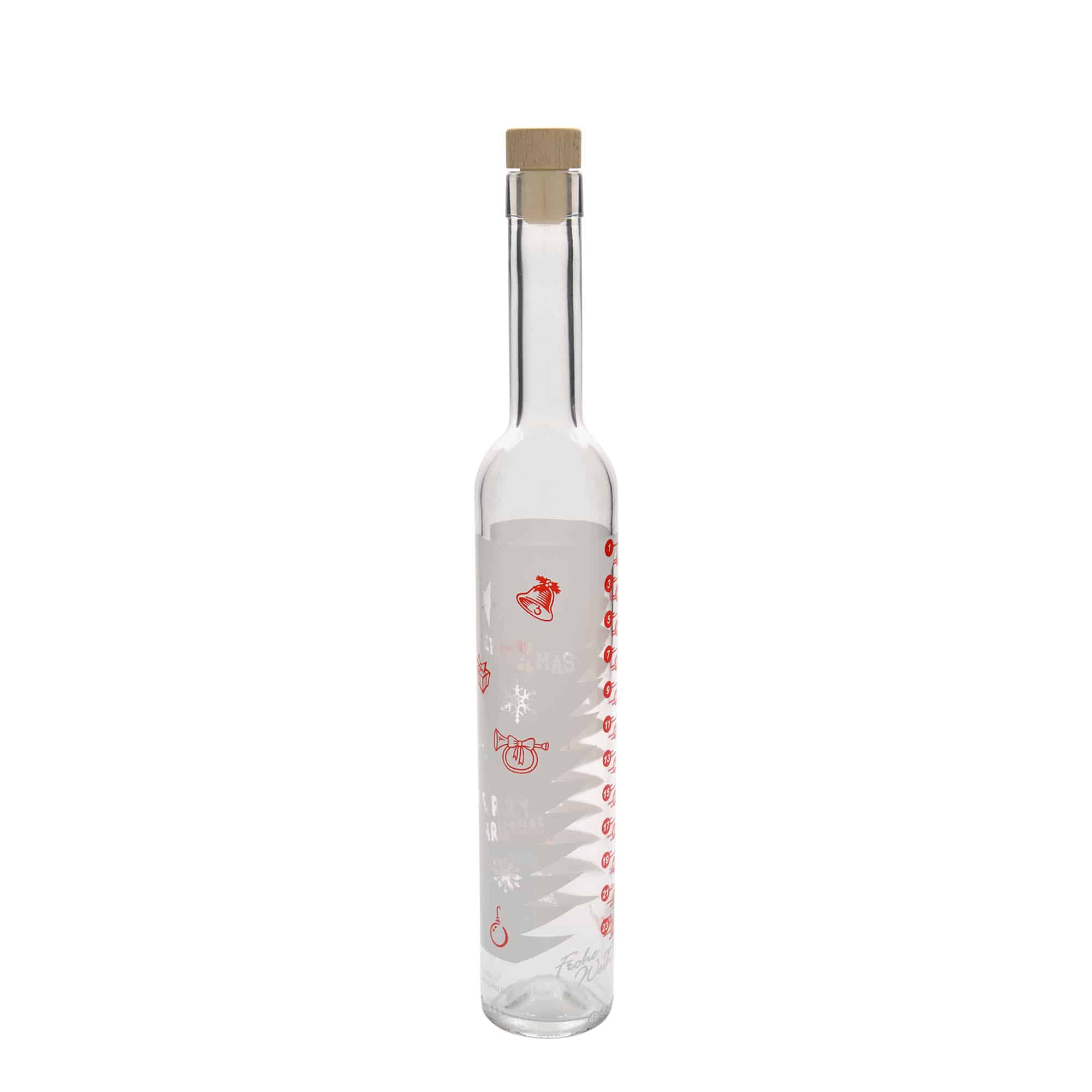 500 ml glassflaske Maximo trykket 'Adventskalender', åpning: kork