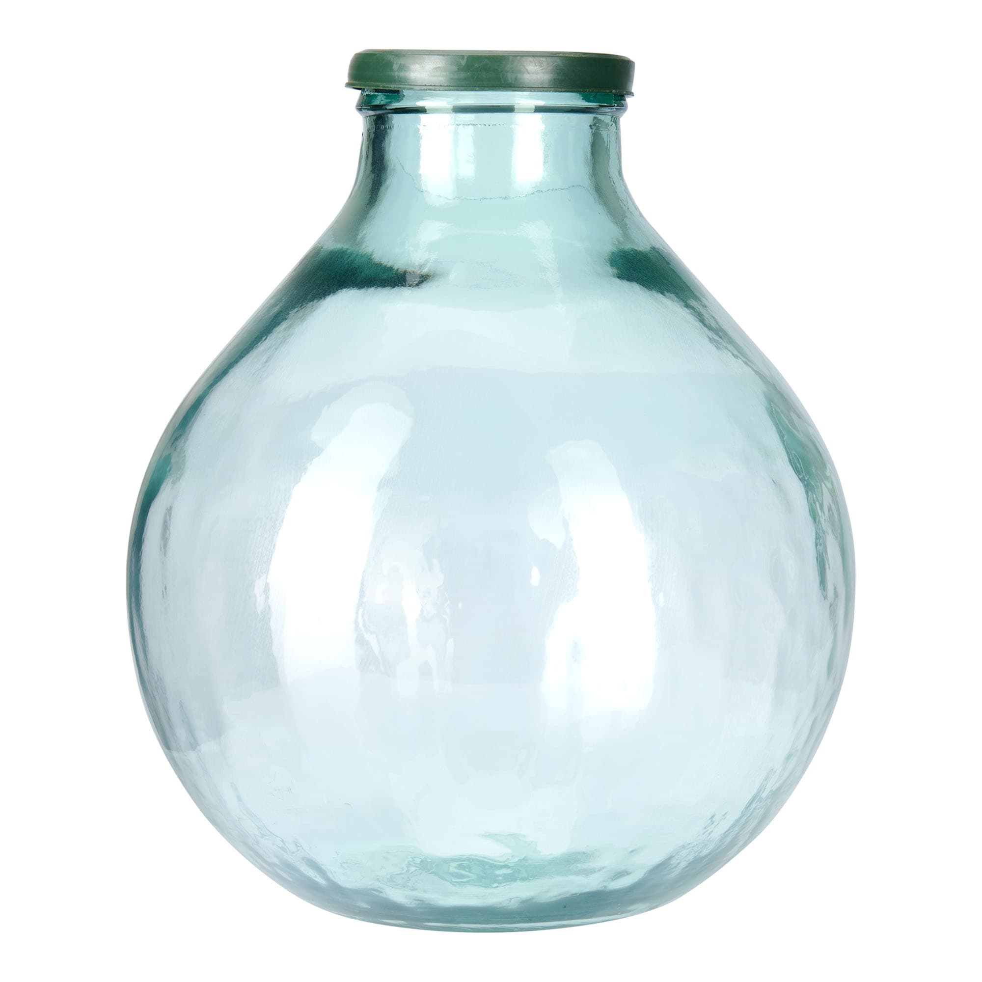 25 l ballongflaske med vid hals, glass, åpning: klafflokk