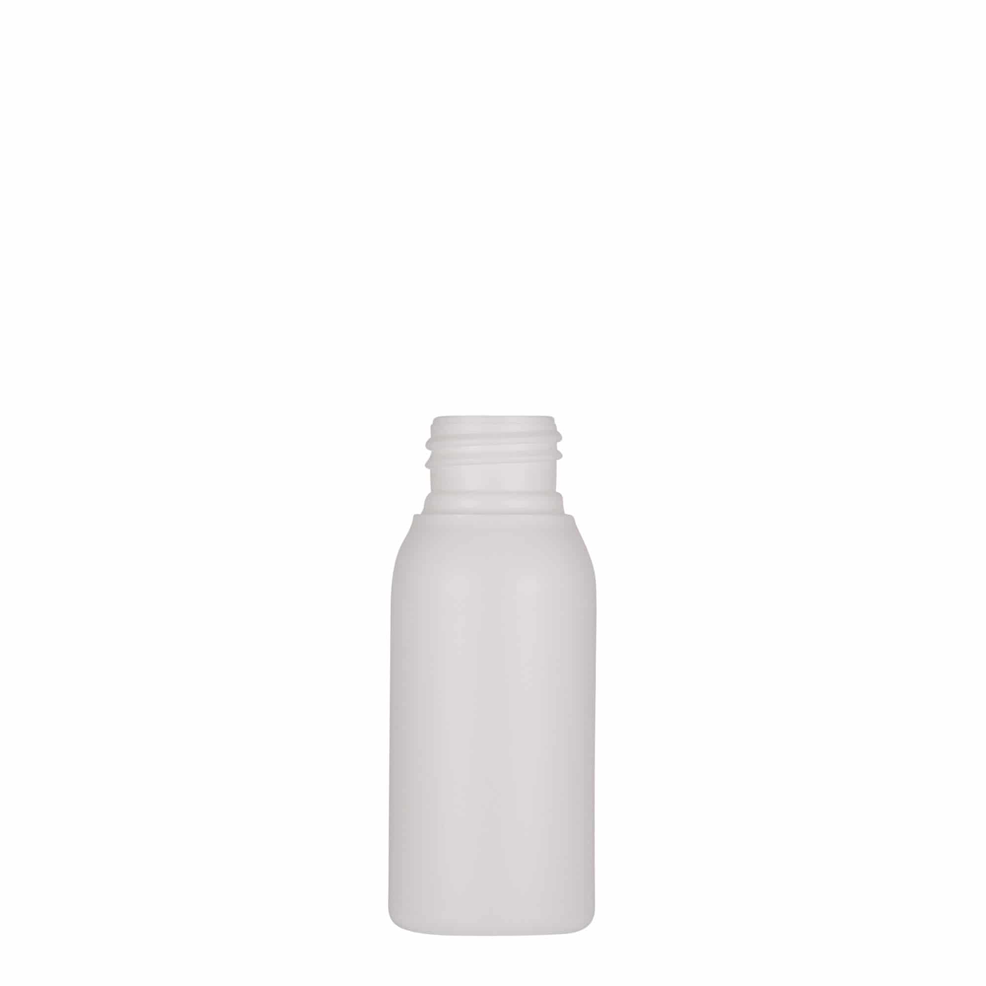 50 ml plastflaske 'Tuffy', HDPE, hvit, åpning: 24/410