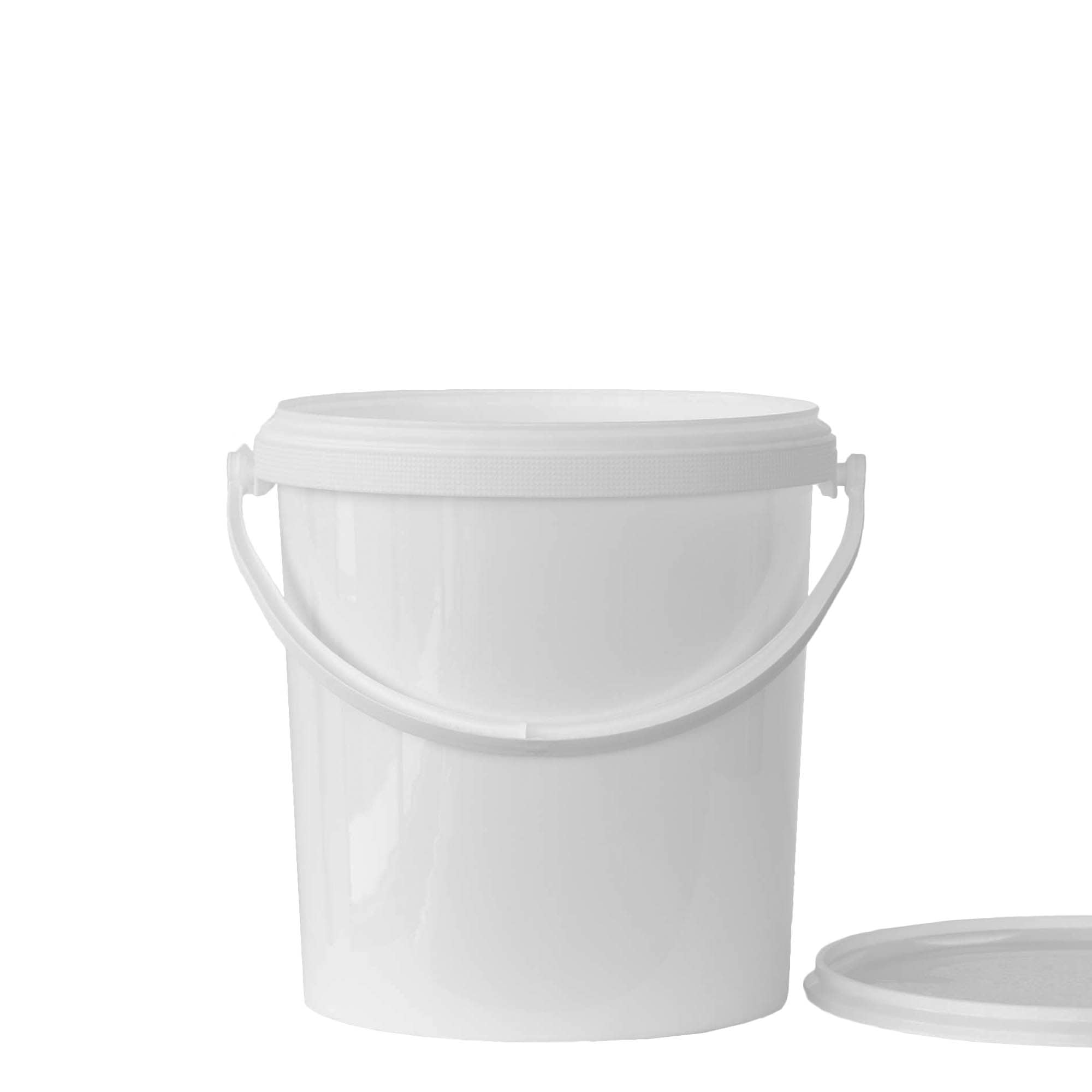 6 l bøtte, PP-plast, hvit