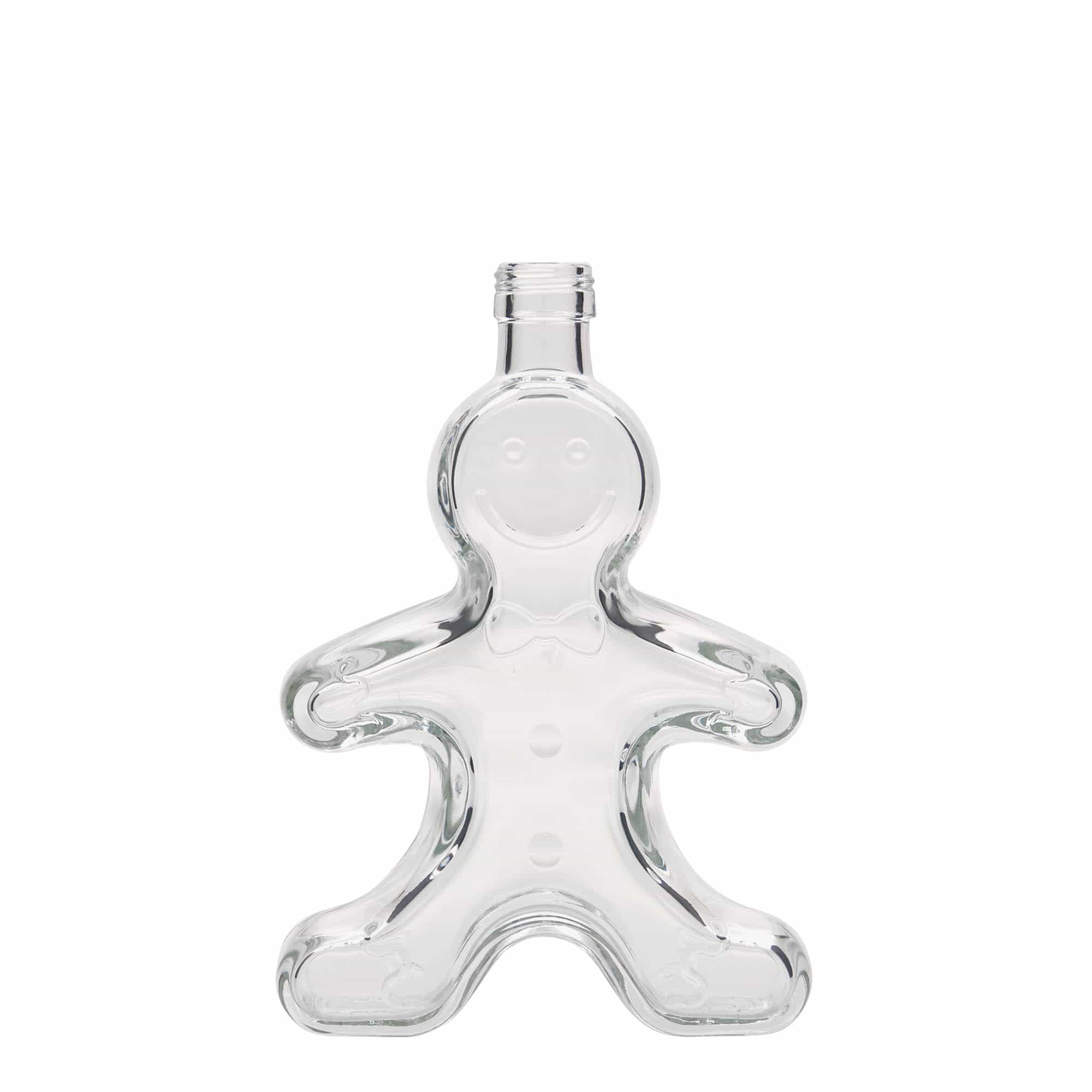 250 ml glassflaske 'Pepperkakemann', åpning: PP 24
