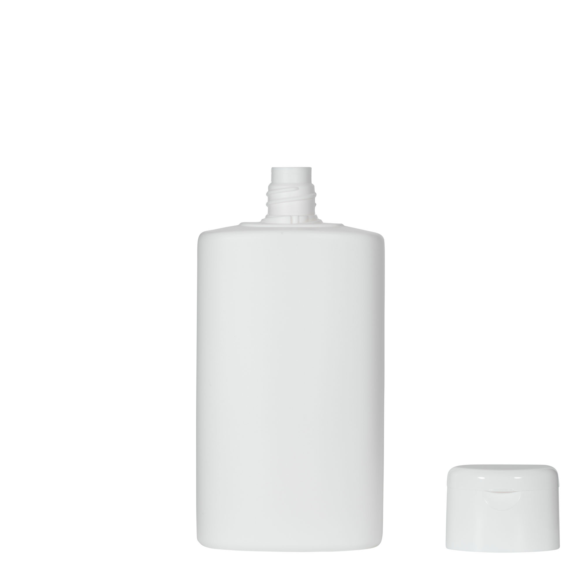 250 ml plastflaske 'Indy', oval, HDPE, hvit, åpning: skrukork