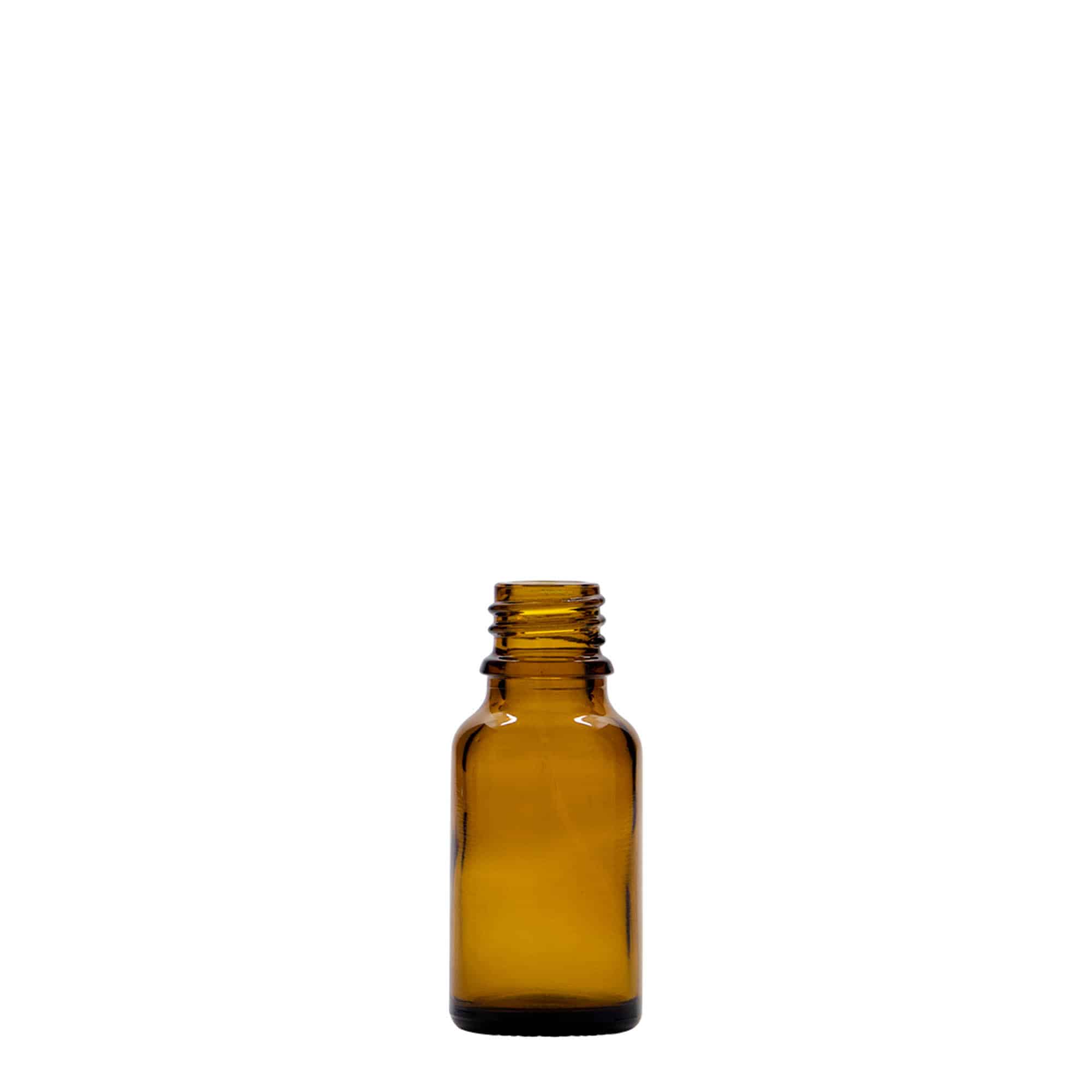 15 ml medisinflaske, glass, brun, åpning: DIN 18