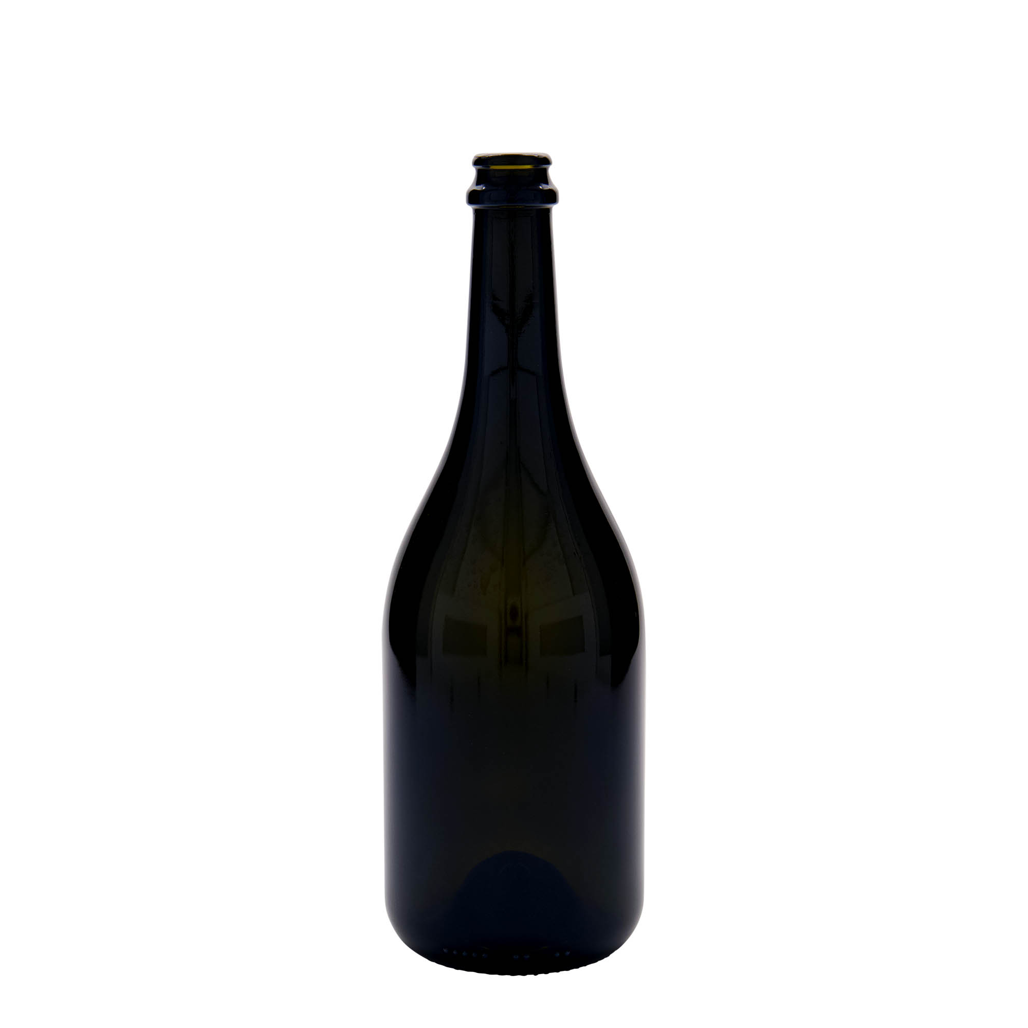 750 ml ølflaske 'Horta', glass, antikkgrønn, åpning: kronkork 750 ml ølflaske 'Horta', glass, antikkgrønn, åpning: kronkork