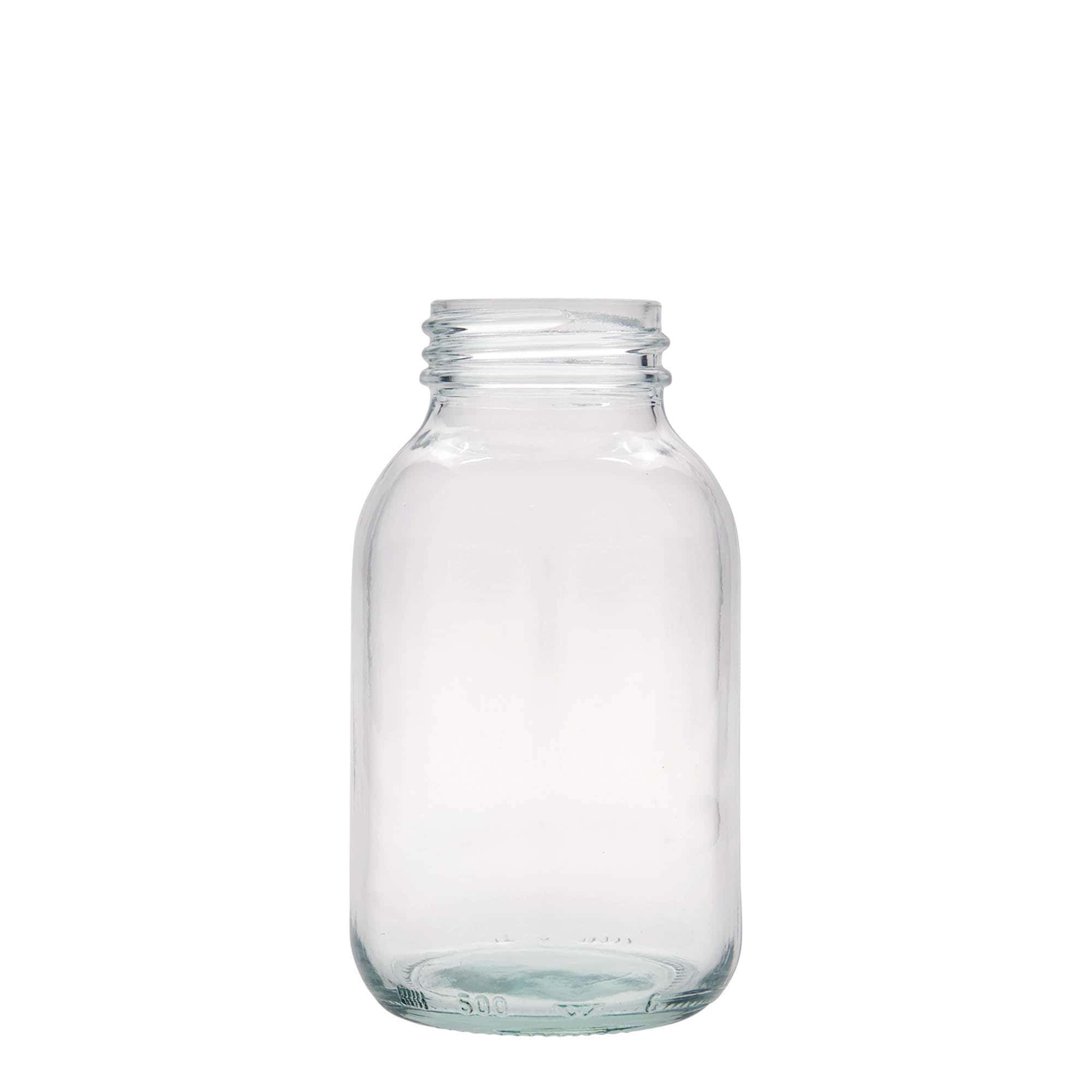 500 ml vidhalset glass, åpning: DIN 55 500 ml vidhalset glass, åpning: DIN 55