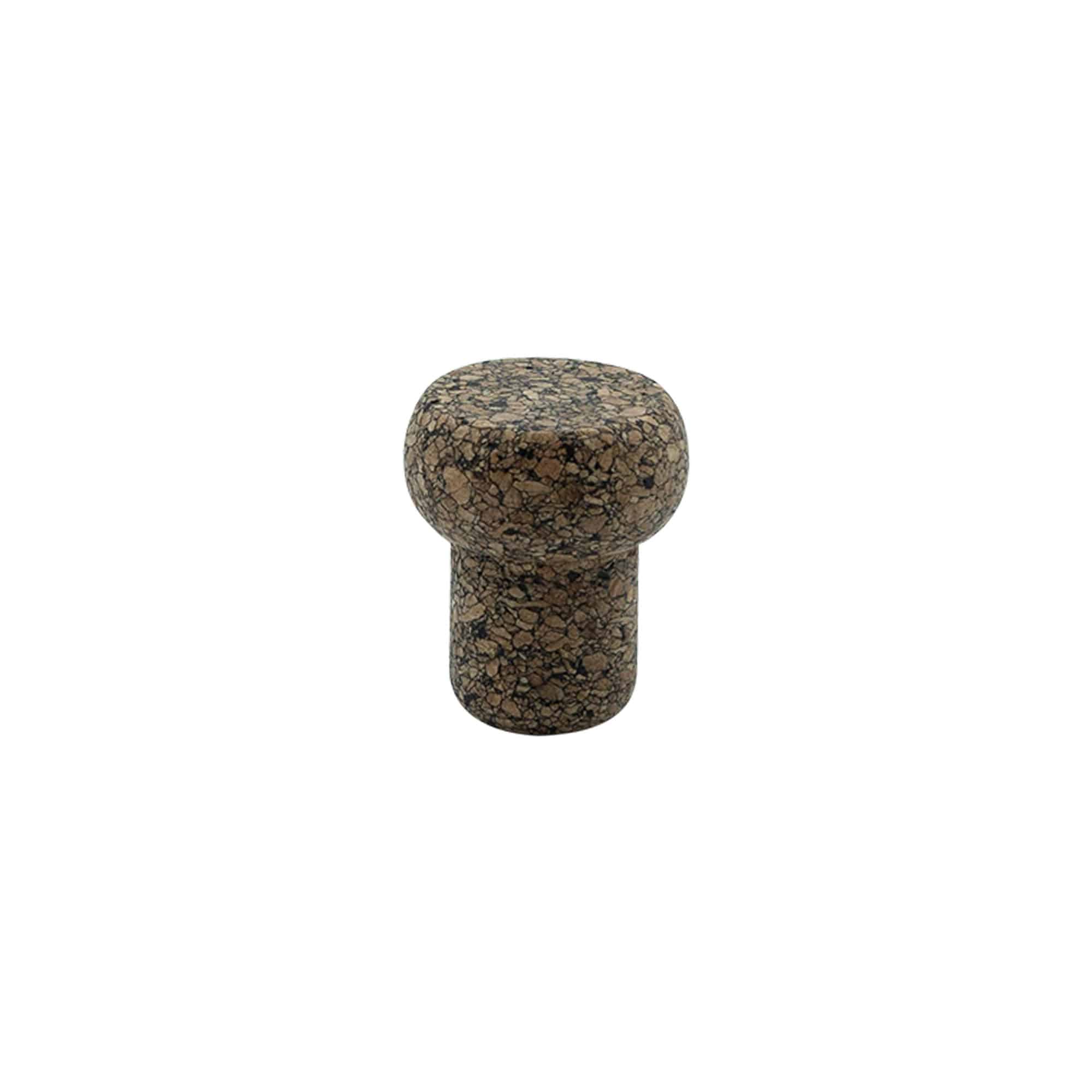 Gripekork 'Barrel' 19,5 mm, Corkcoal, for åpning: Kork Gripekork 'Barrel' 19,5 mm, Corkcoal, for åpning: Kork