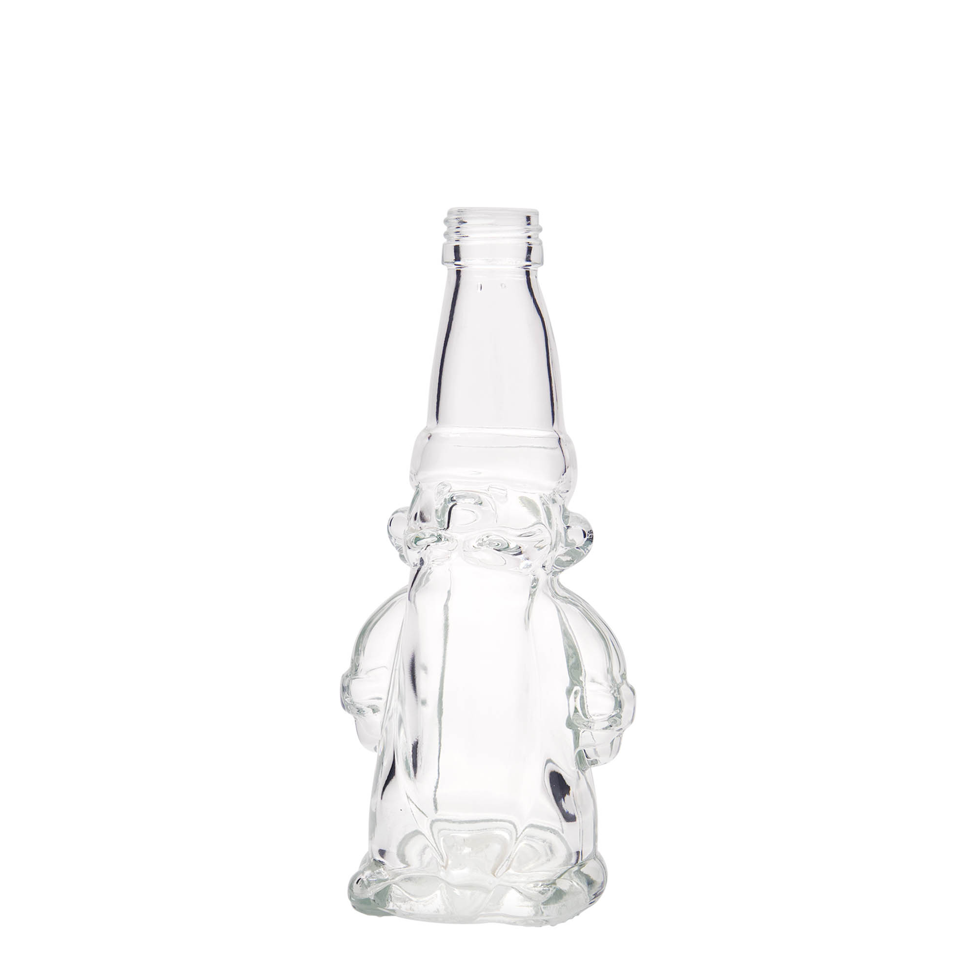 200 ml glassflaske 'Julenisse', åpning: PP 28