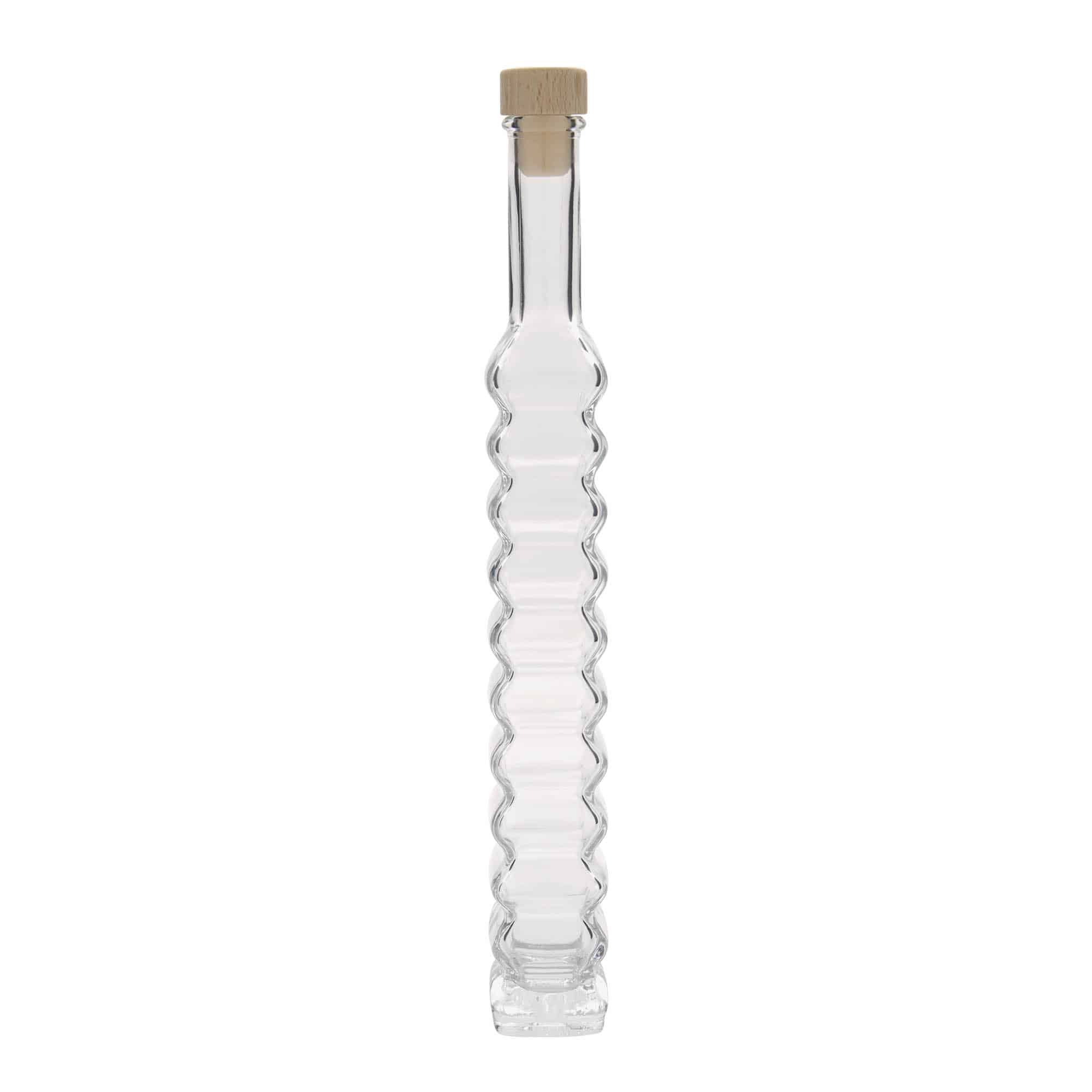 200 ml glassflaske "Roma, kvadratisk, åpning: Kork