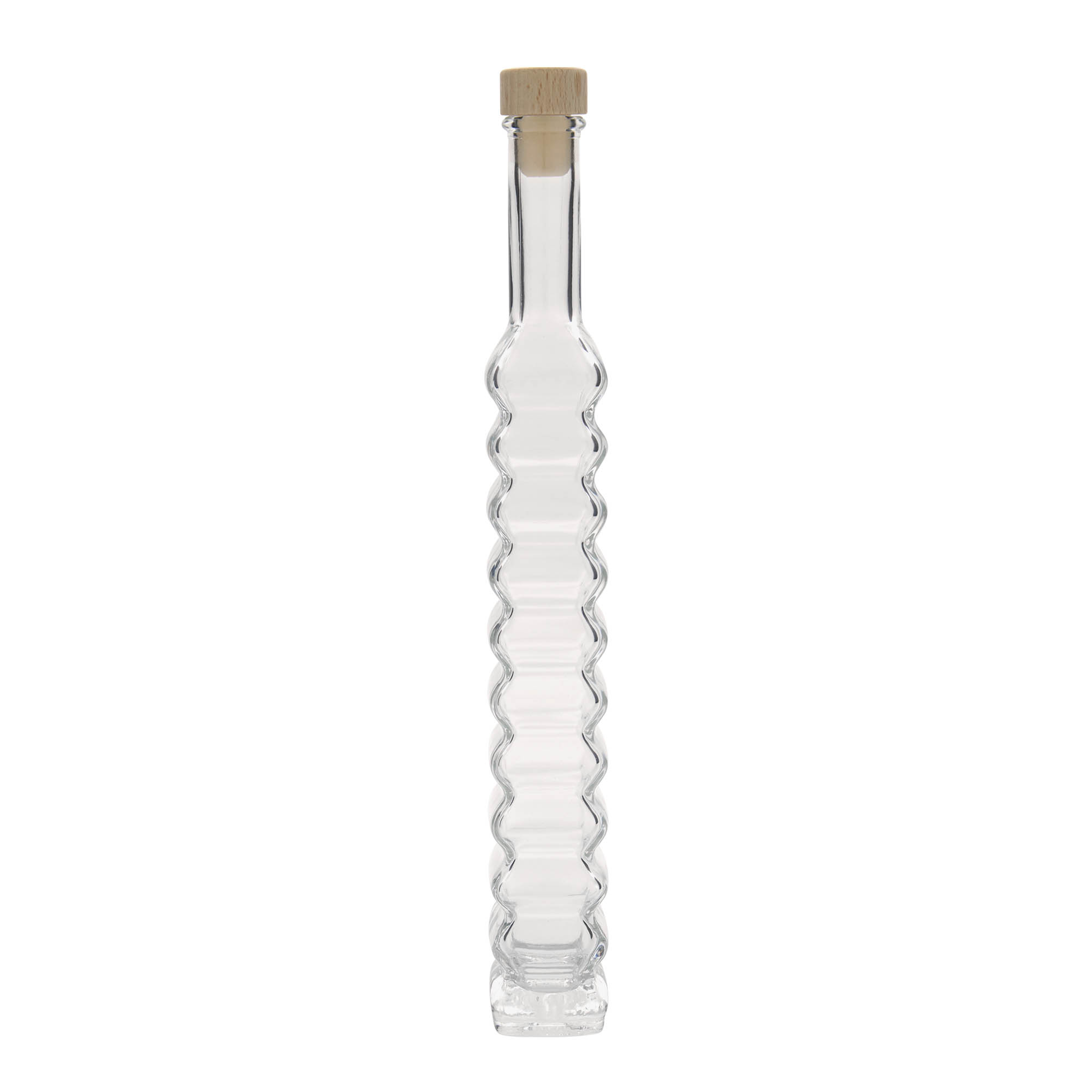 200 ml glassflaske 'Roma, firkantet, åpning: kork'