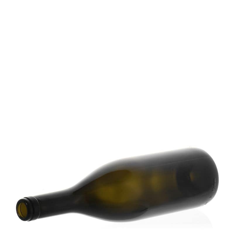 750 ml vinflaske "Tiffany", antikkgrønn, åpning: Kork