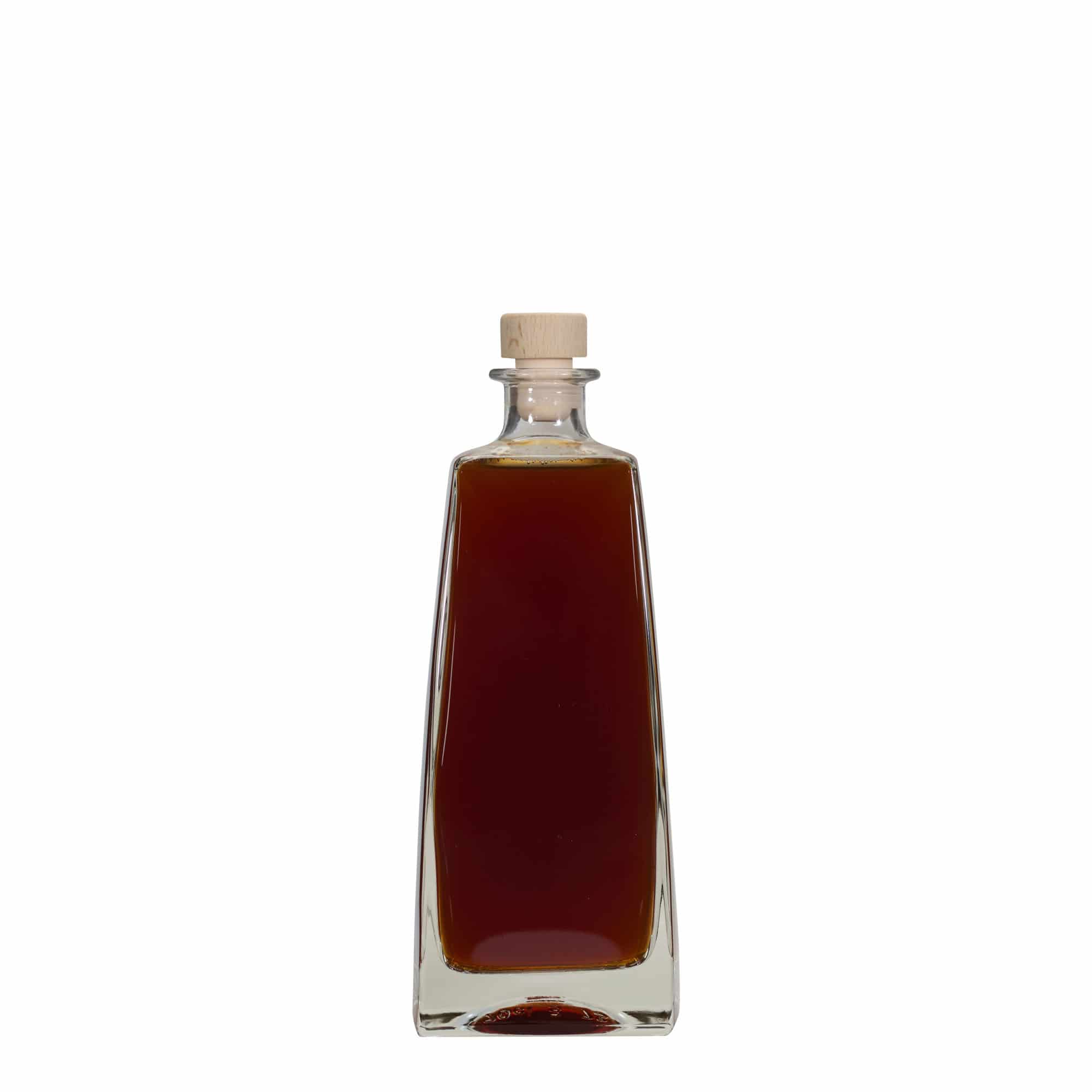 700 ml glassflaske "Timmy", firkantet, åpning: Kork