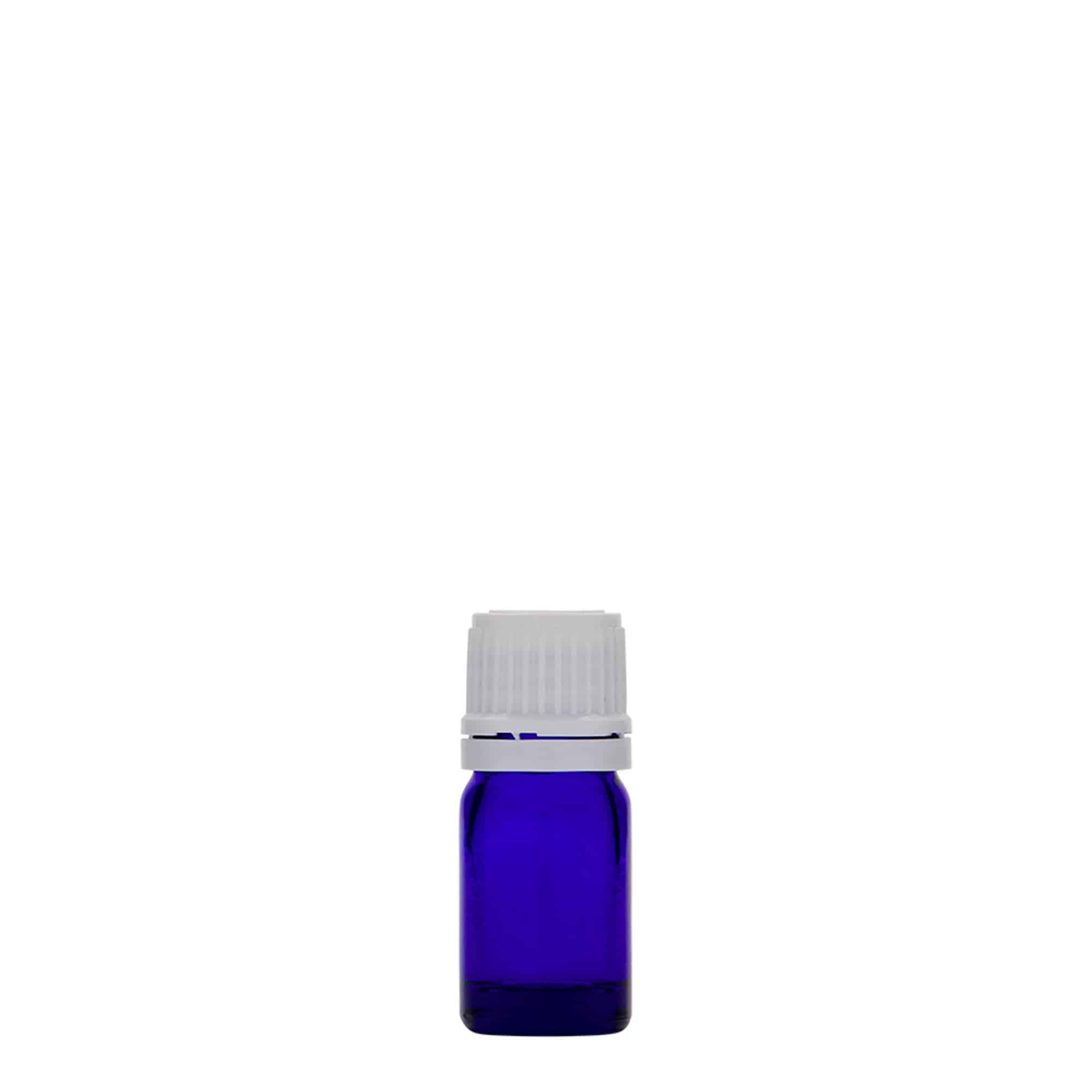 5 ml medisinsk flaske, glass, kongeblå, åpning: DIN 18 5 ml medisinsk flaske, glass, kongeblå, åpning: DIN 18